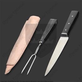 KNIFE AND FORK SET HORN