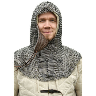 COIF WITH MOUTH PROTECTOR, BUTTED TENSILE WIRE