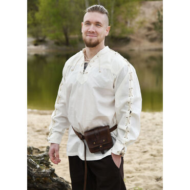 MEDIEVAL SHIRT WITH LACES NATURAL L