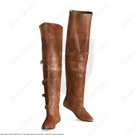 CAVALRY HIGH BOOTS 14TH - 16TH CENTURY BROWN